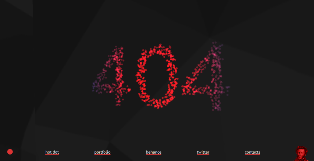 404 in red circles over a black background